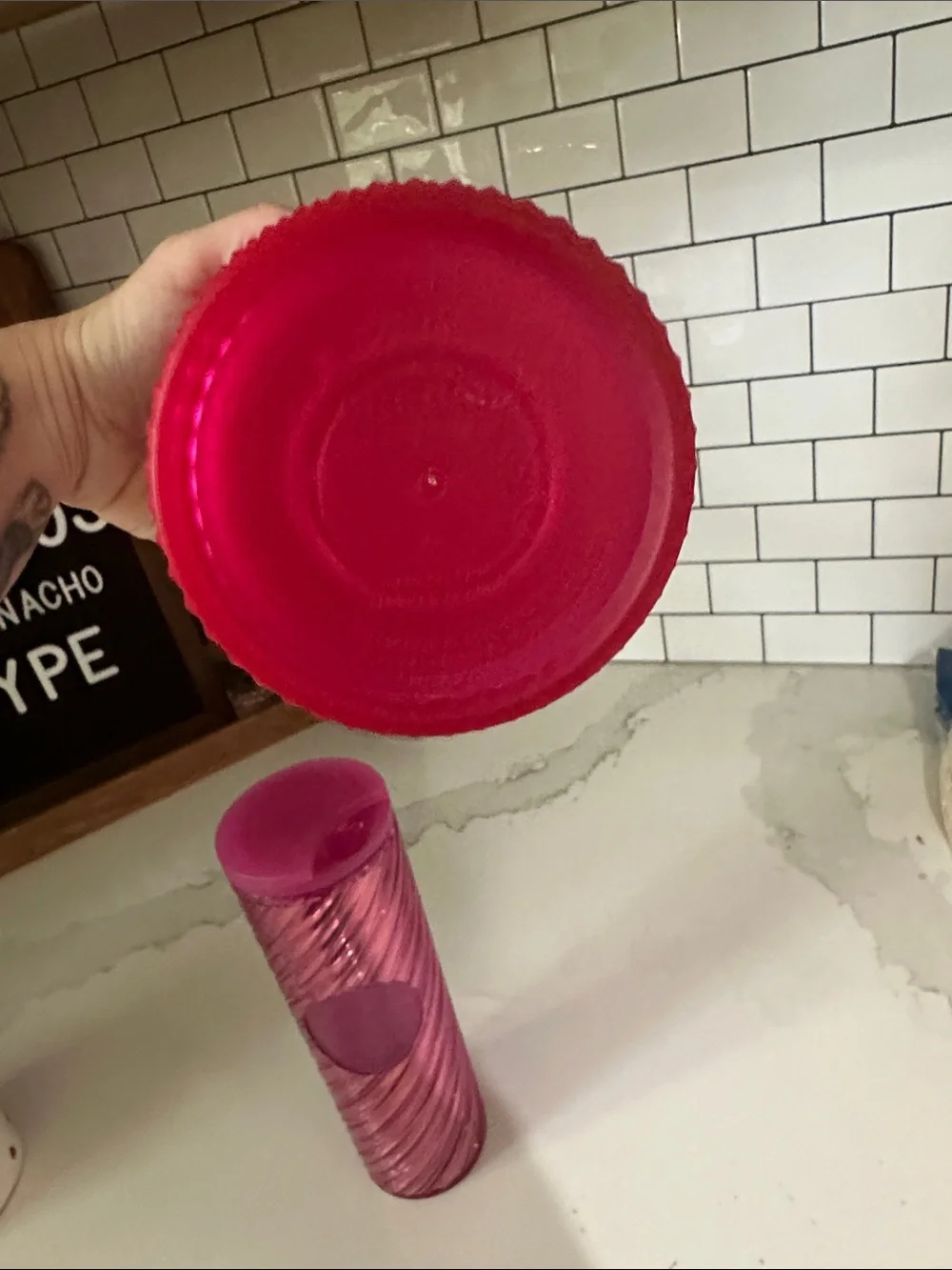 Starbucks Pink Textured & Swirl Tumbler Duo